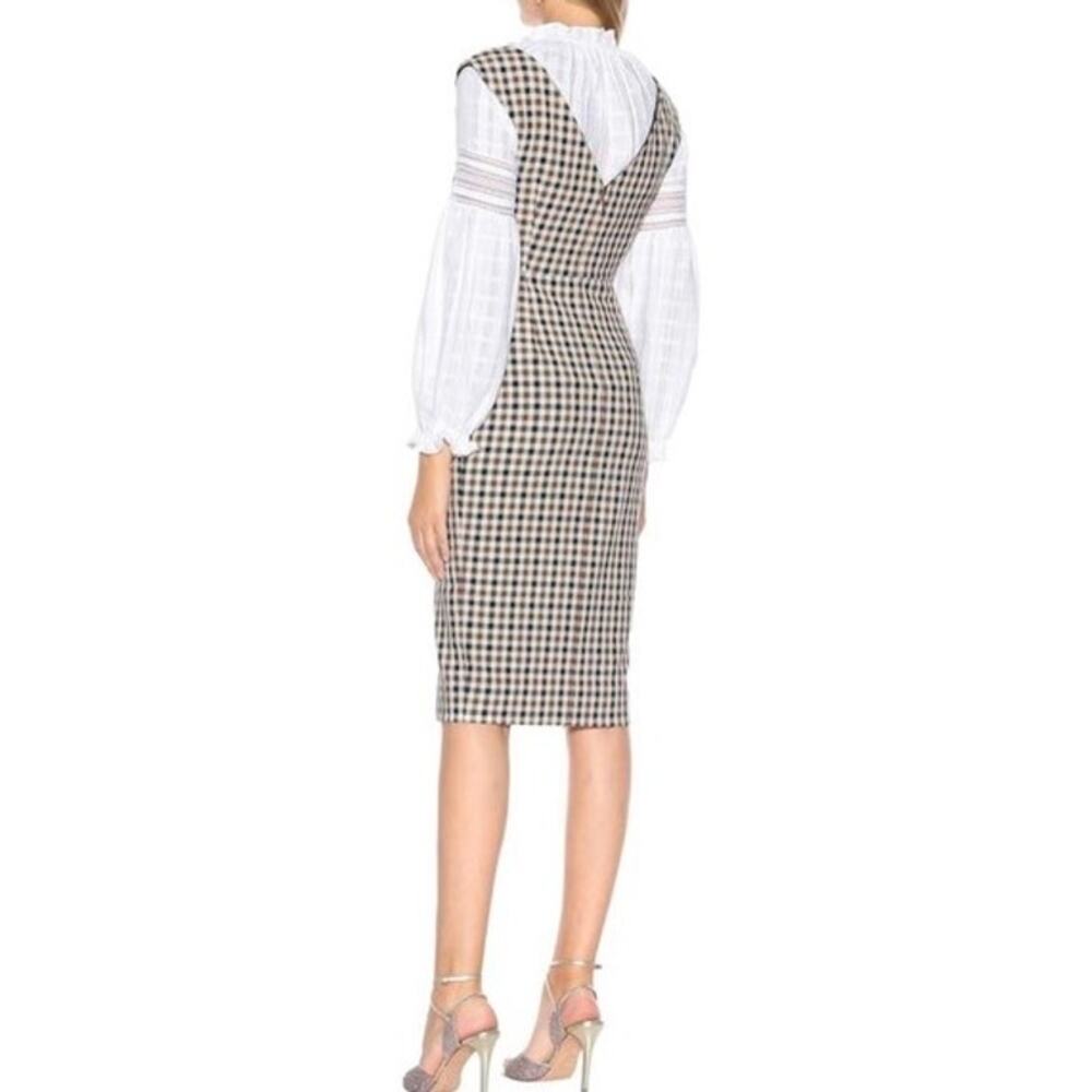 Veronica Beard Dress Lark Size 8 Plaid Check Midi Dress Knee Length $550 NWT - Picture 4 of 11